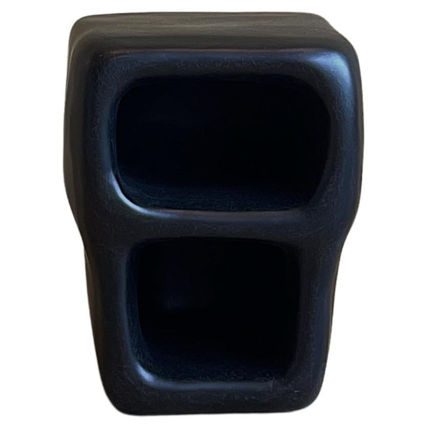 Cave Insired Form, Organic Black Fiberglass Sideboard with Two Openings by kar