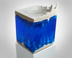 Caverna Contemporary Sculpture, by Eduard Locota resin Acrylic Glass & Marble