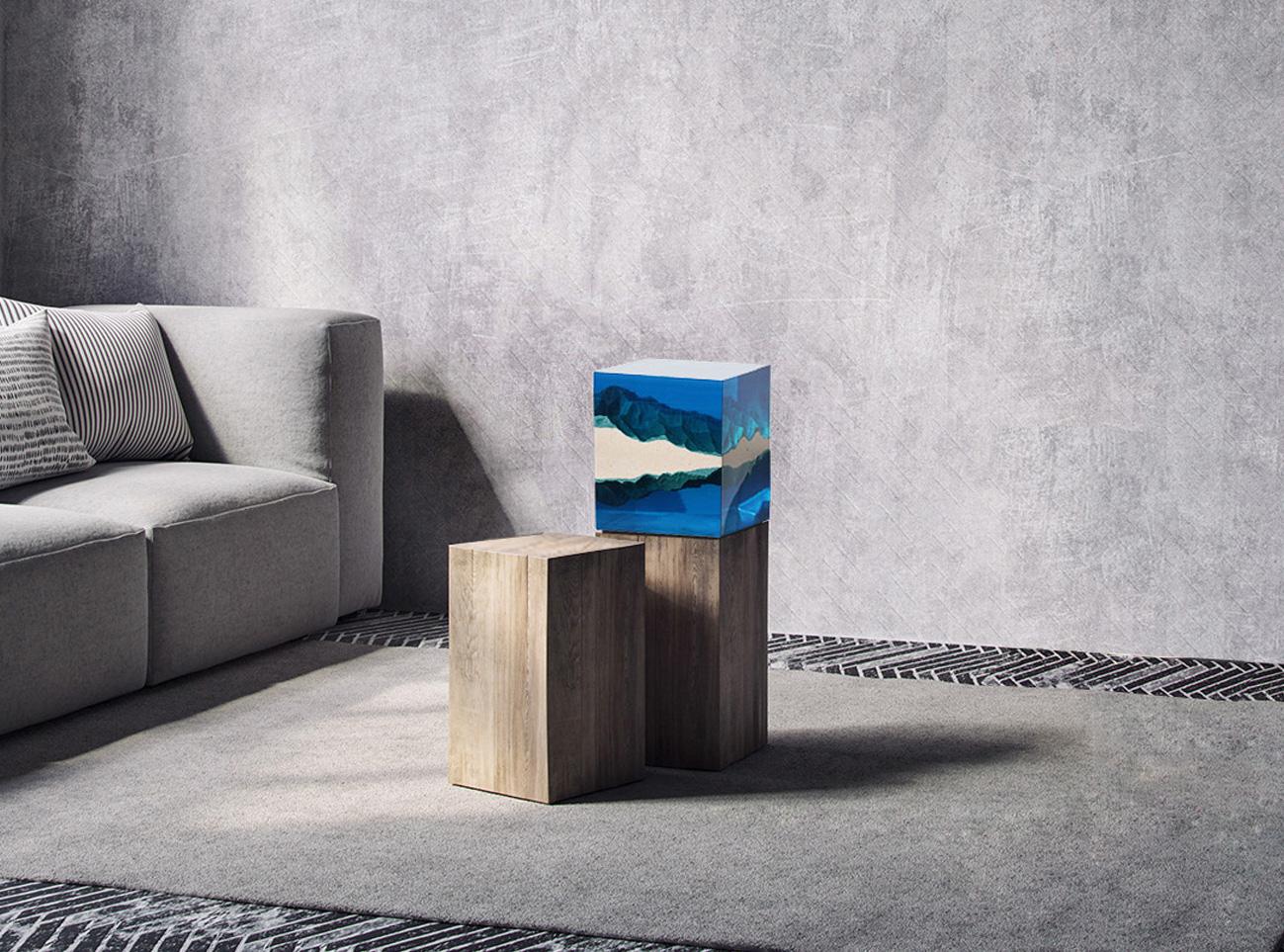 Escultura Contemporánea Caverna, de Eduard Locota resina Acrílico Vidrio y Mármol en venta 4