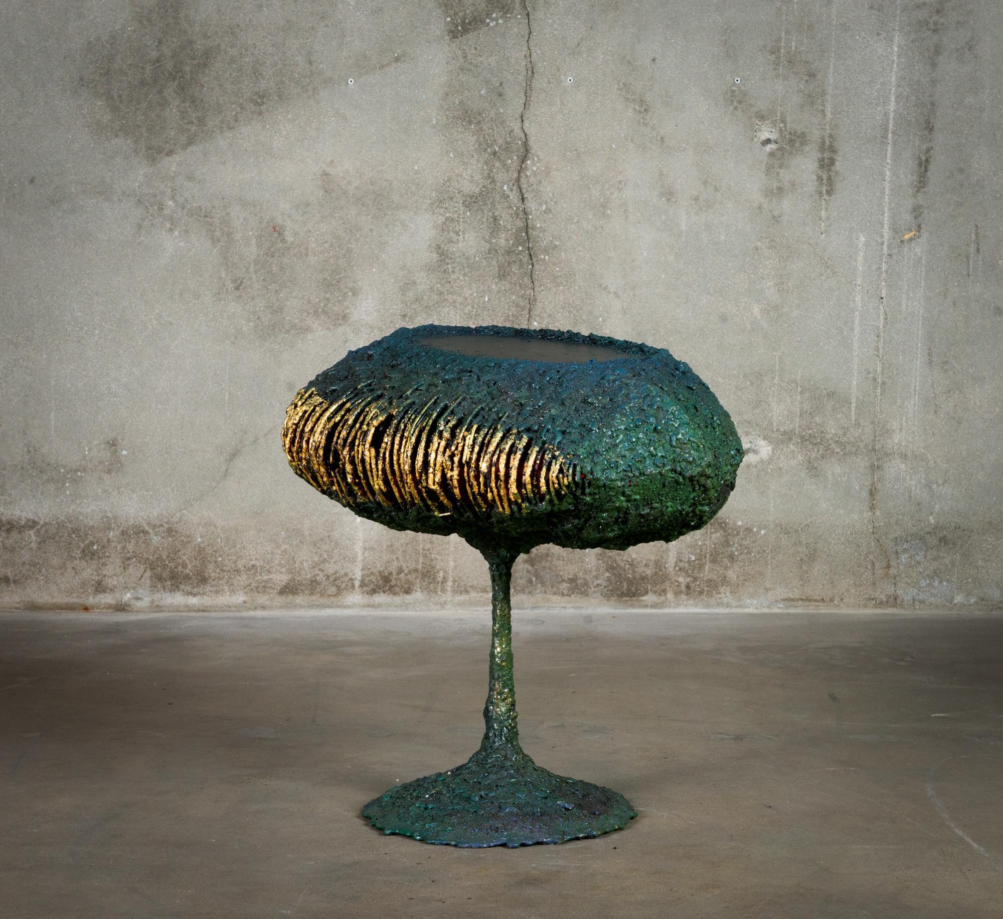 Polychromed 'Cavernous' Side Table by James Bearden