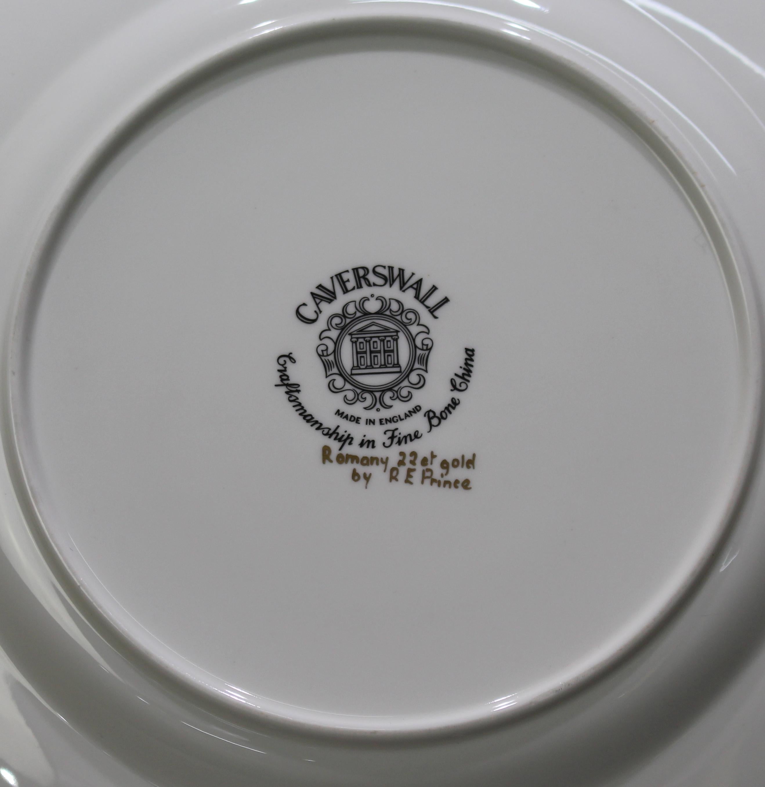 British Caverswall Romany 22ct Gold Cabinet Plate
