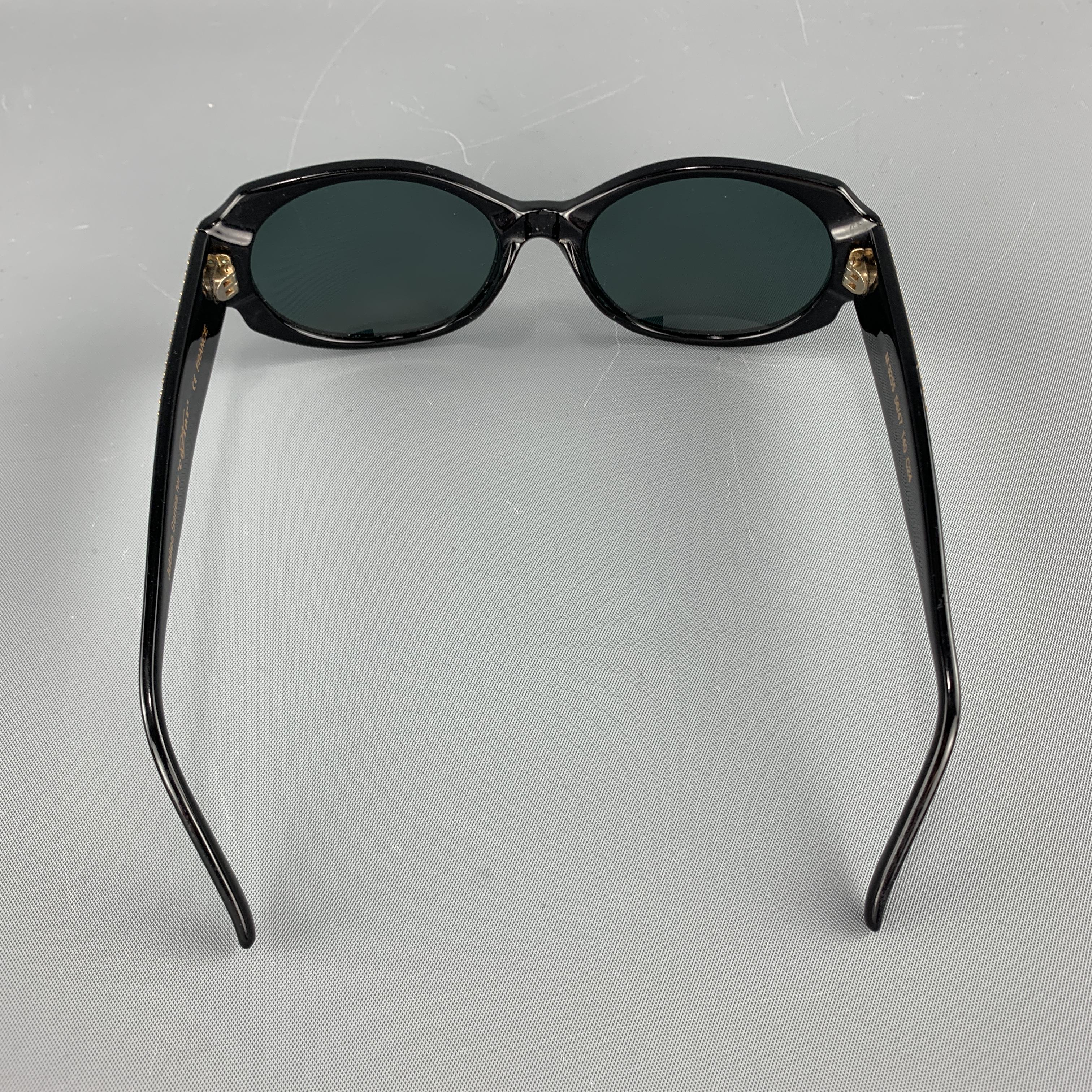 CAVIAR Black & Gold Swarovski Crystal Studded Jubilee Series Sunglasses 3