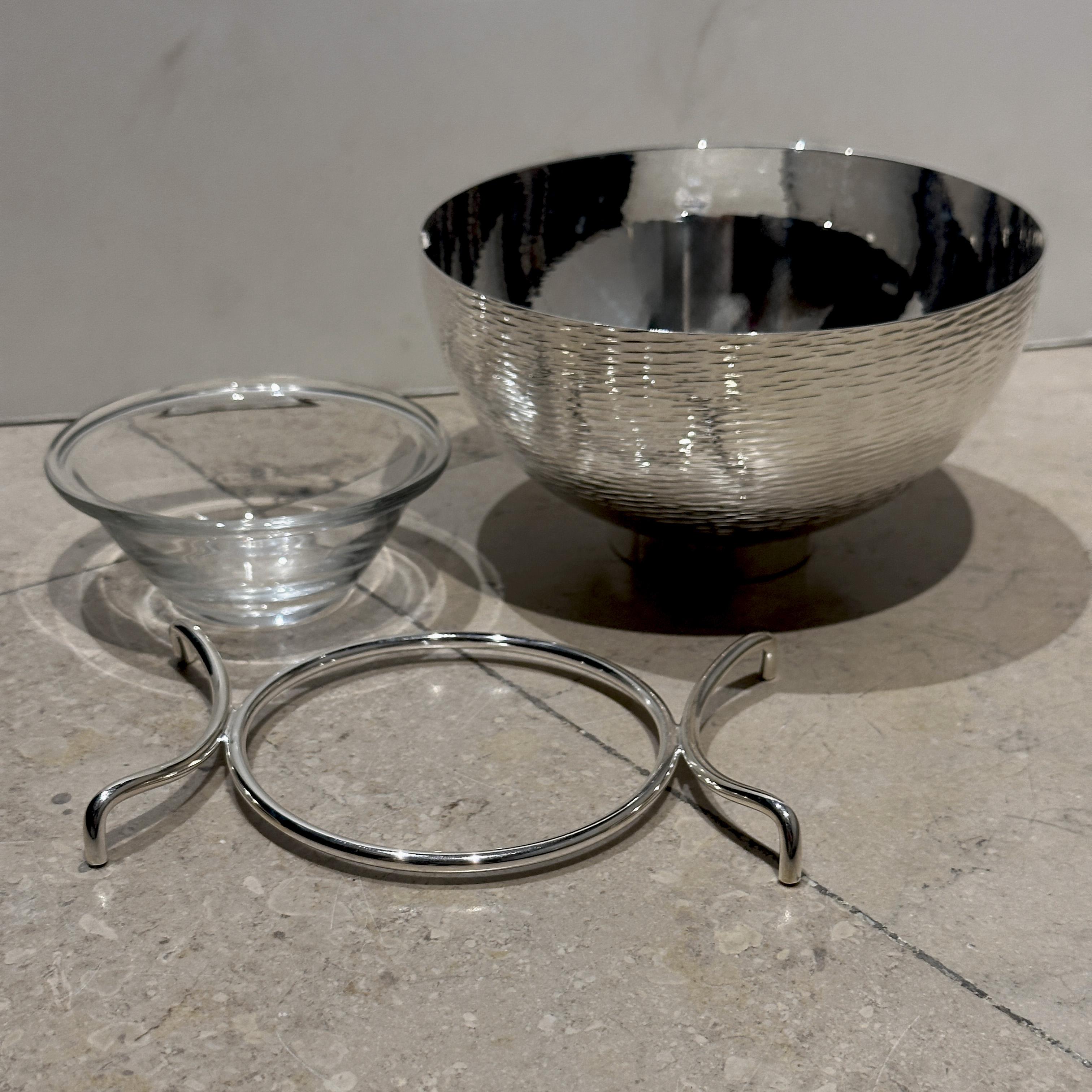 Cuenco para caviar, plateado - vaso de cristal Chapado en plata en venta