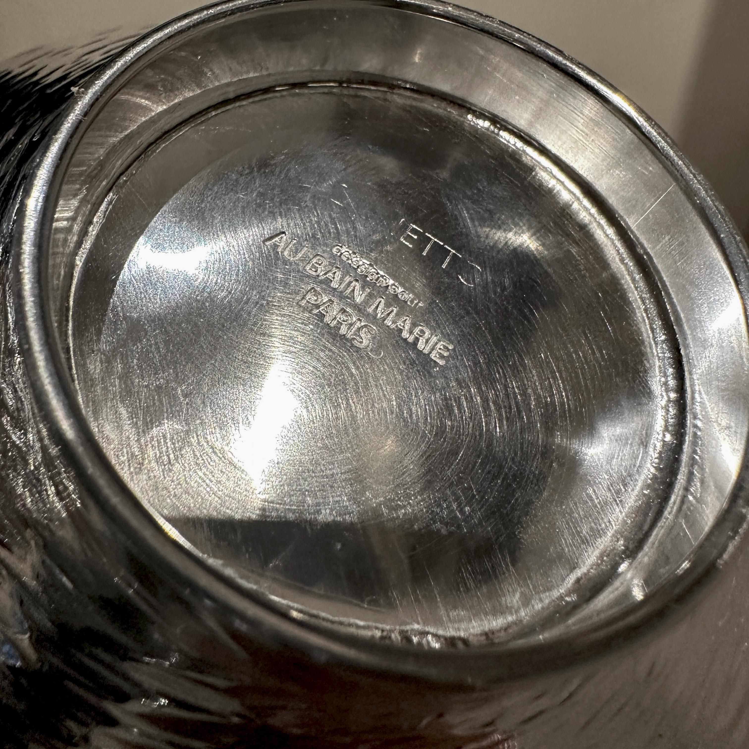 Cuenco para caviar, plateado - vaso de cristal en venta 1