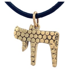 "Caviar Chai" Pendant or Fob in Yellow Gold, To Life!
