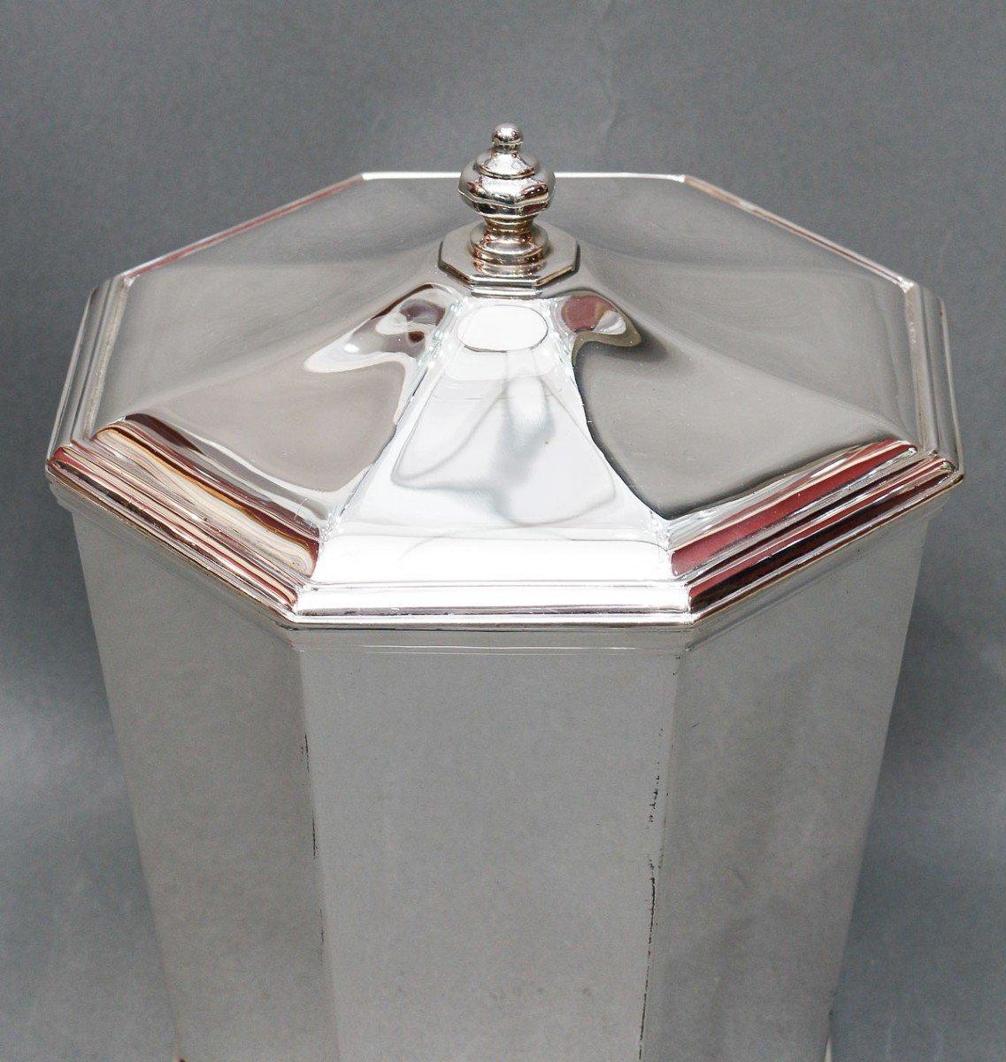 Caviar Cooler In Solid Silver 20th Century Northern Italy For Sale 3