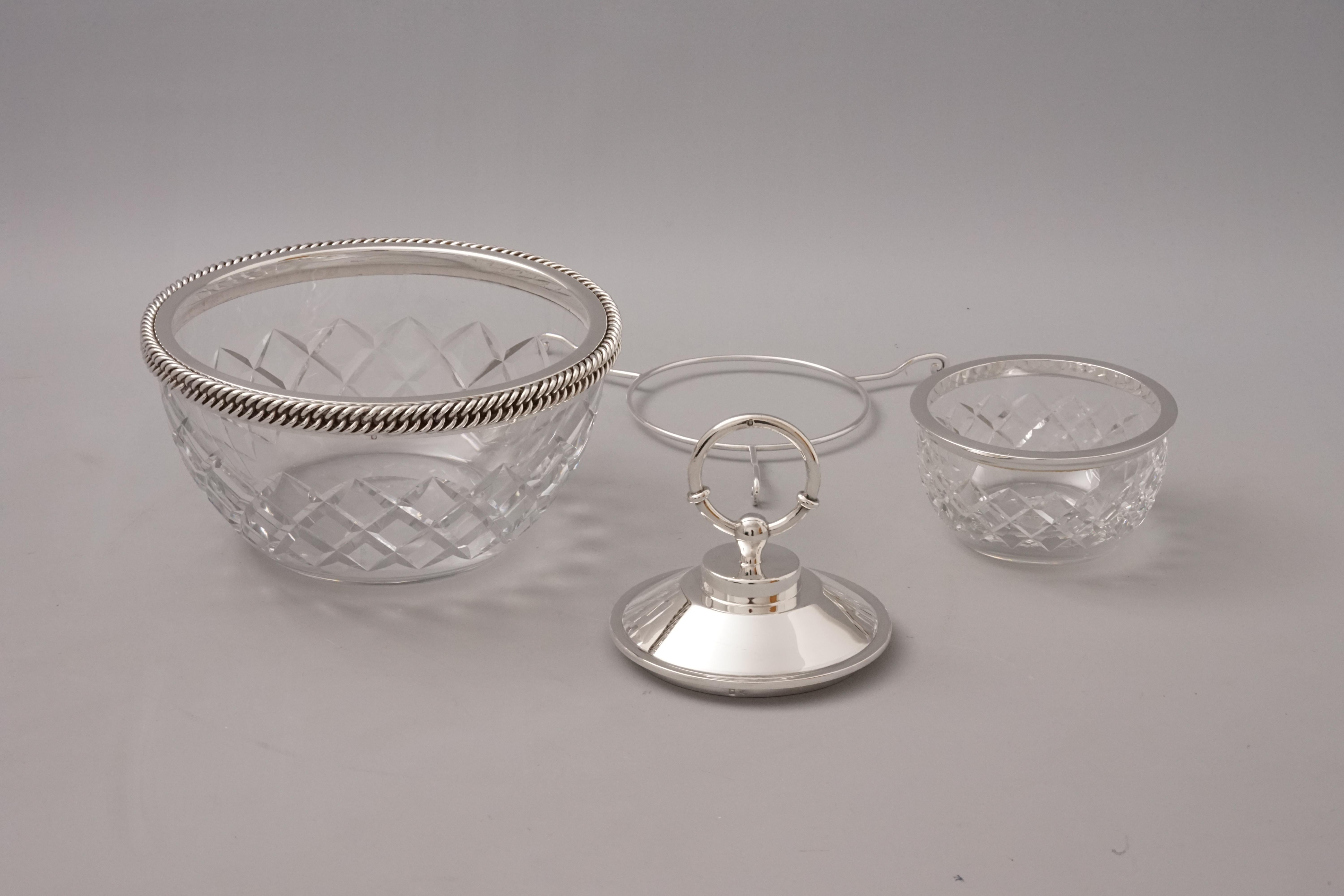 Caviar Dish in Crystal and 925 Silver by Hermès Paris 3