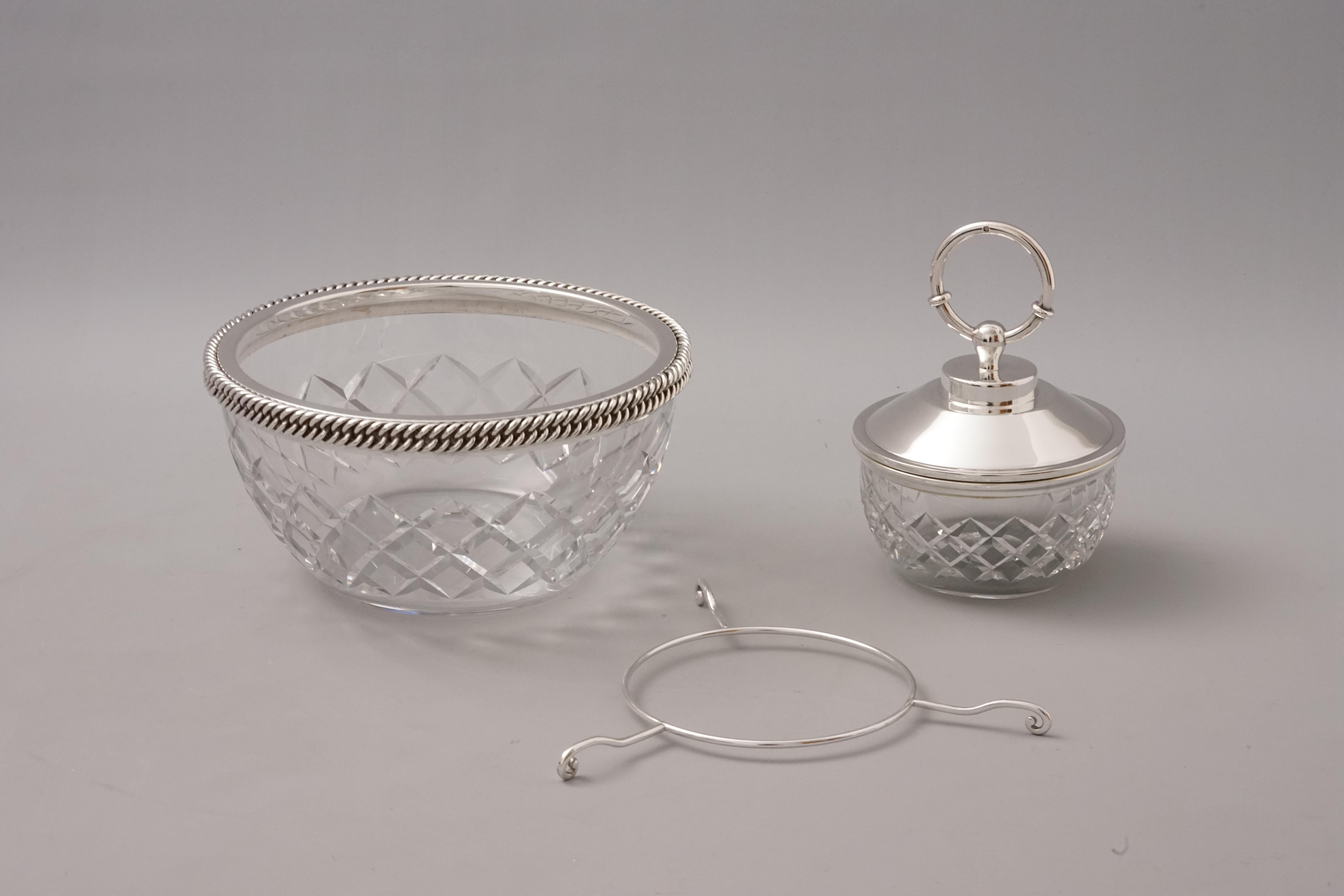 Caviar Dish in Crystal and 925 Silver by Hermès Paris 5