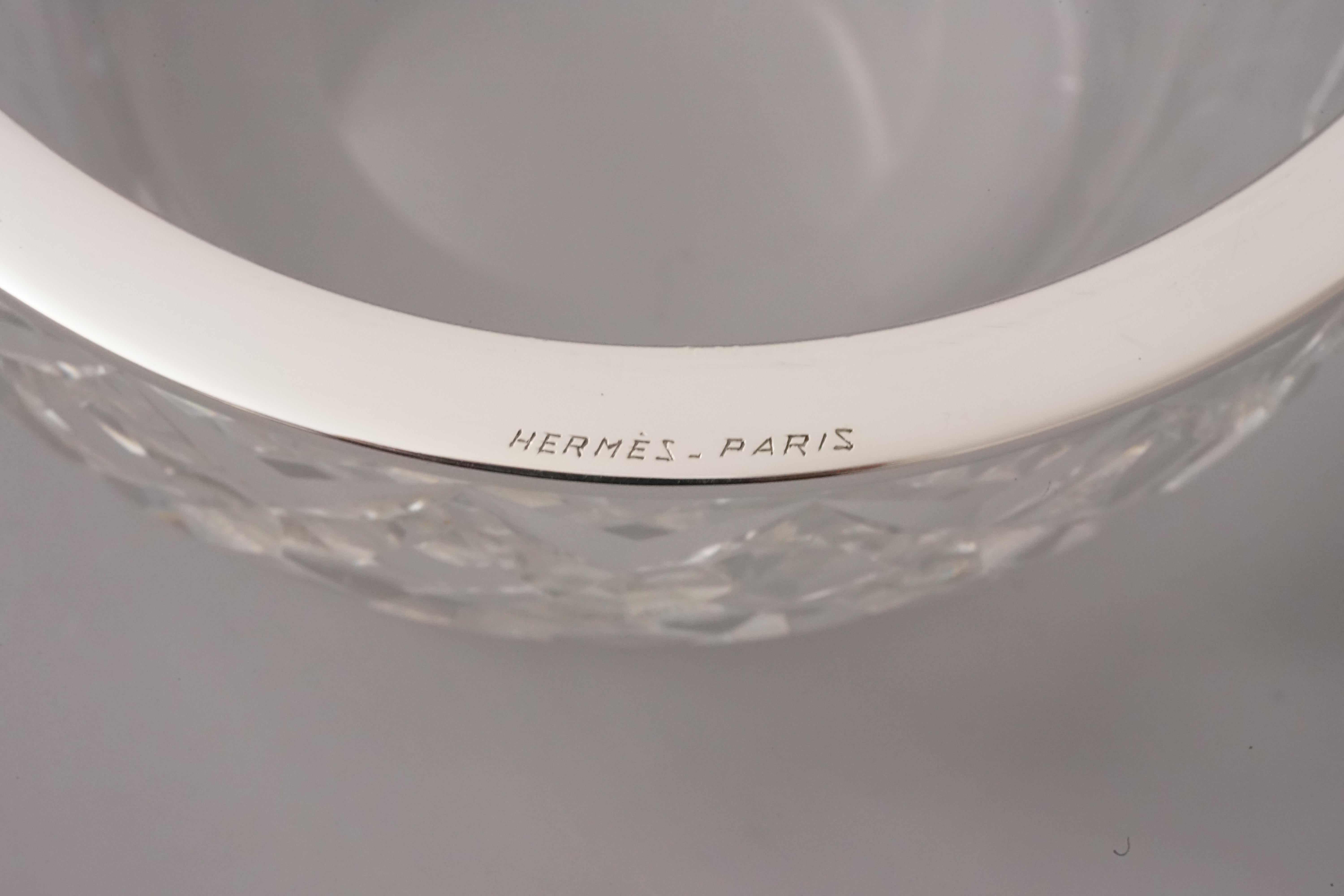 Caviar Dish in Crystal and 925 Silver by Hermès Paris 2