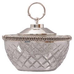 Caviar Dish in Crystal and 925 Silver by Hermès Paris