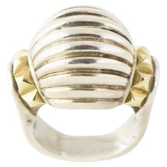 Caviar Lagos Sterling Silver and Gold Dome Ring