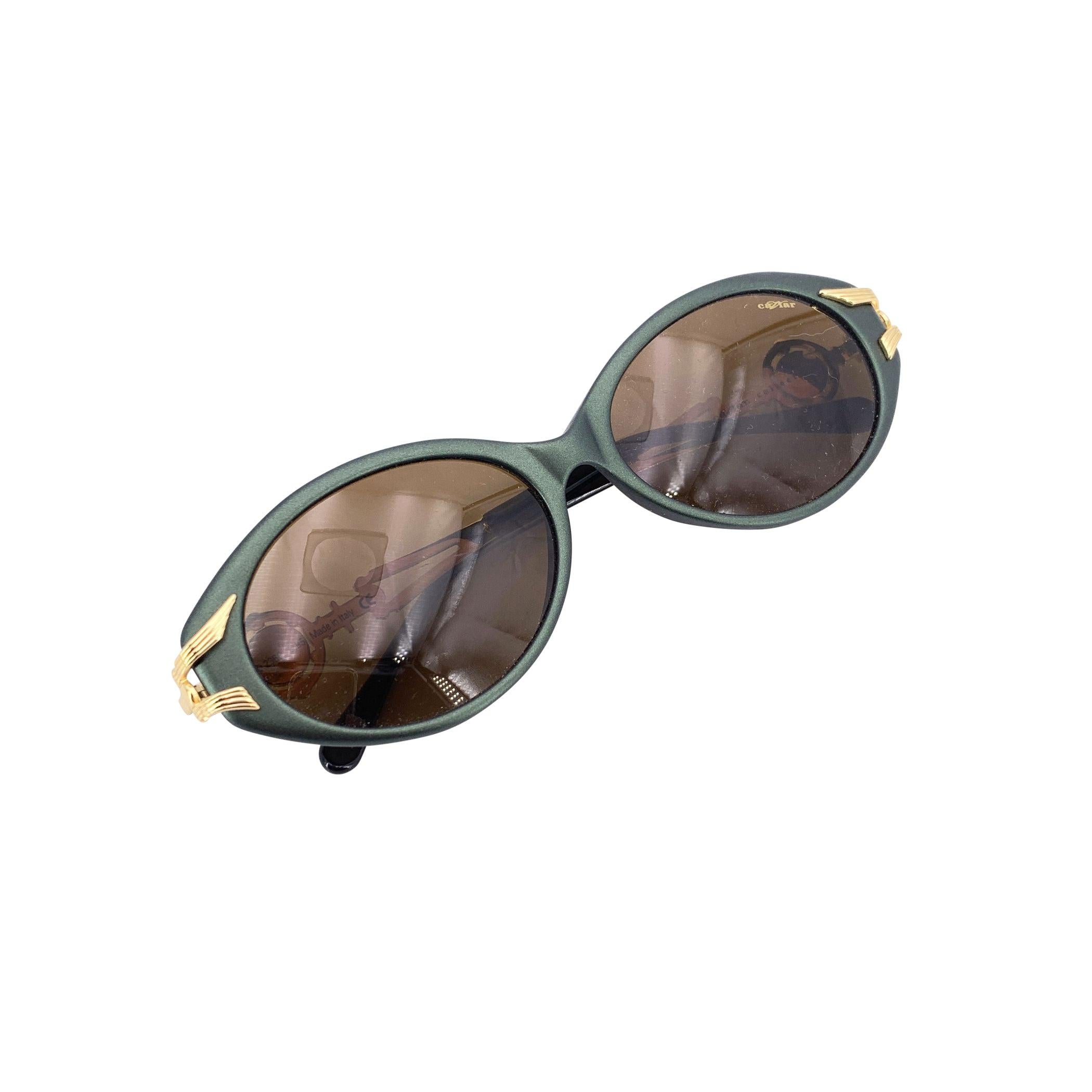 Marron Lunettes de soleil vintage Caviar Oval Mod. 2360 C.C. 53/18 135mm en vente