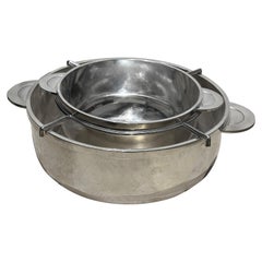 Caviar service, design Luc Lanel, Normandie, silver-plated