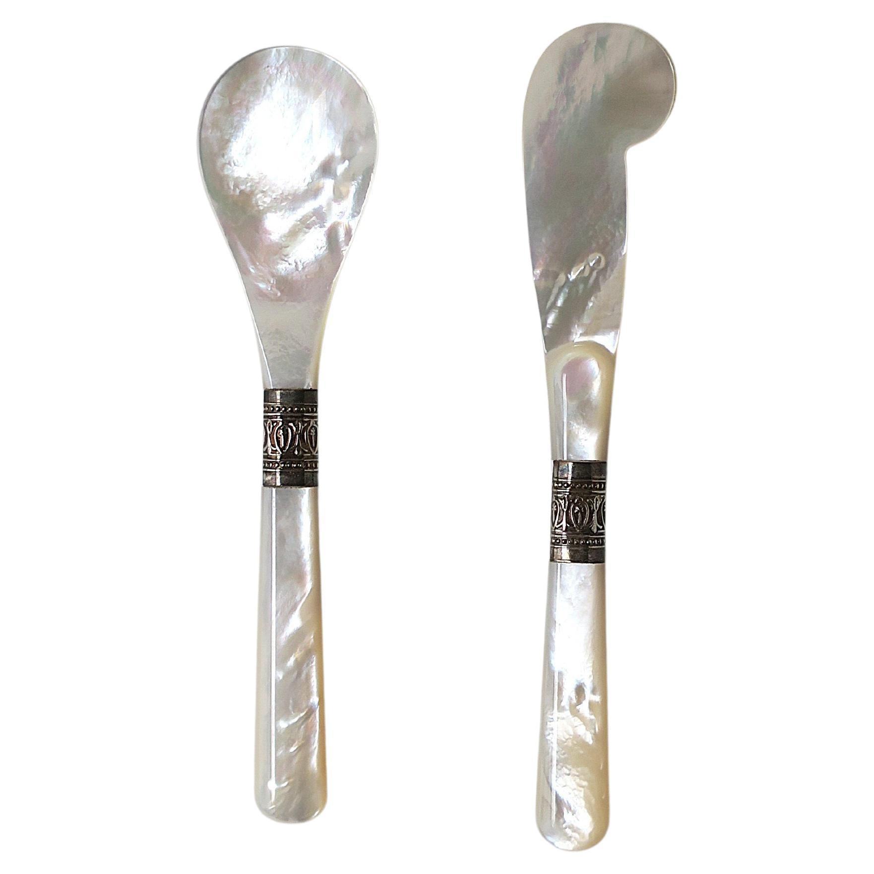 Caviar Spoon and Knife Spreader Mother of Pearl