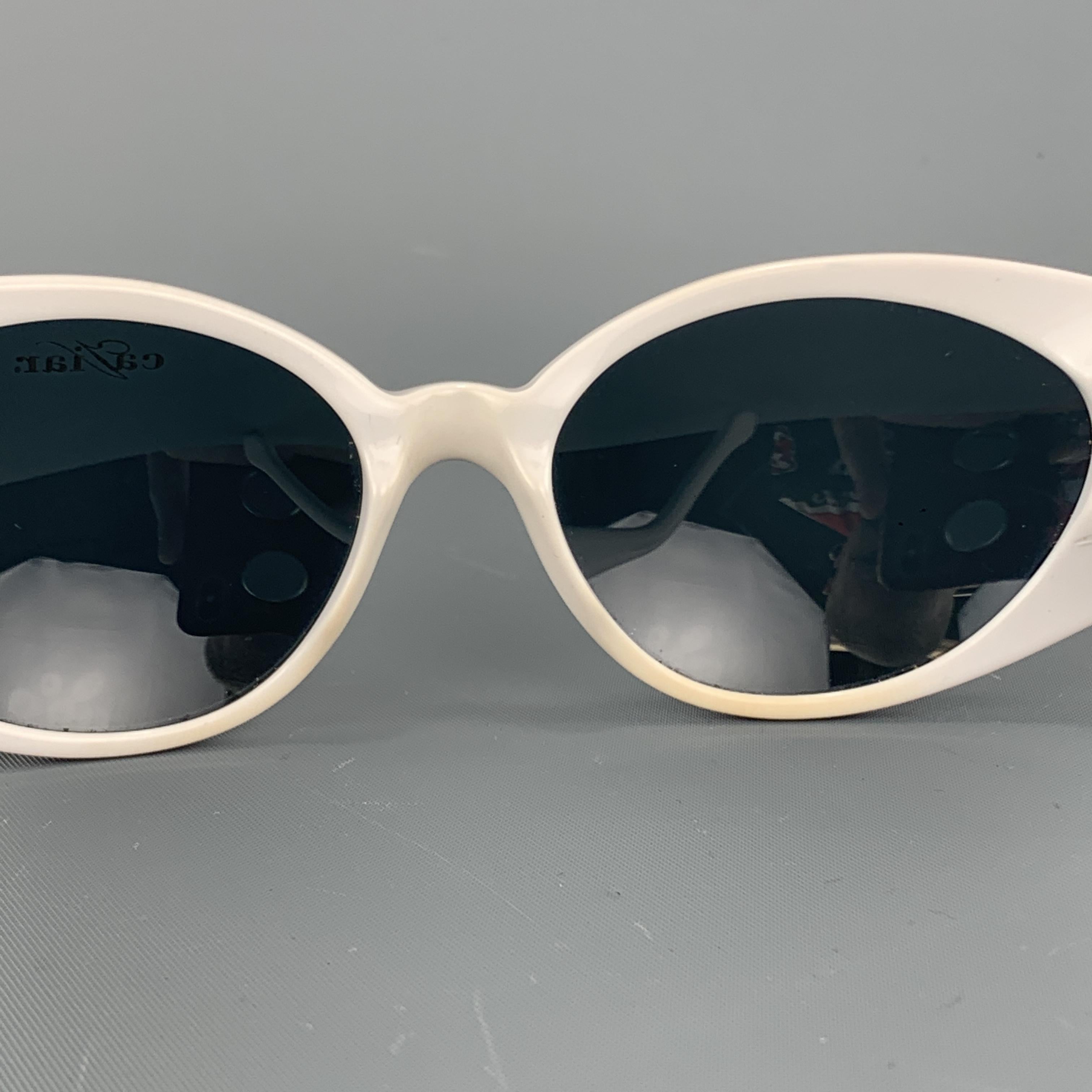CAVIAR White & Gold Tone Metal Swarovsi Crystal Sunglasses 5