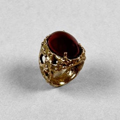 Strukturierter Ring Cavo Granato aus Bronze von Lo Studiolo Genève.