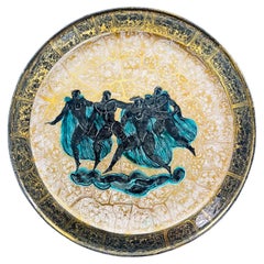 "Cavorting Gods and Goddesses", Art Deco Plate, Mayodon for Sèvres, Gold & Black