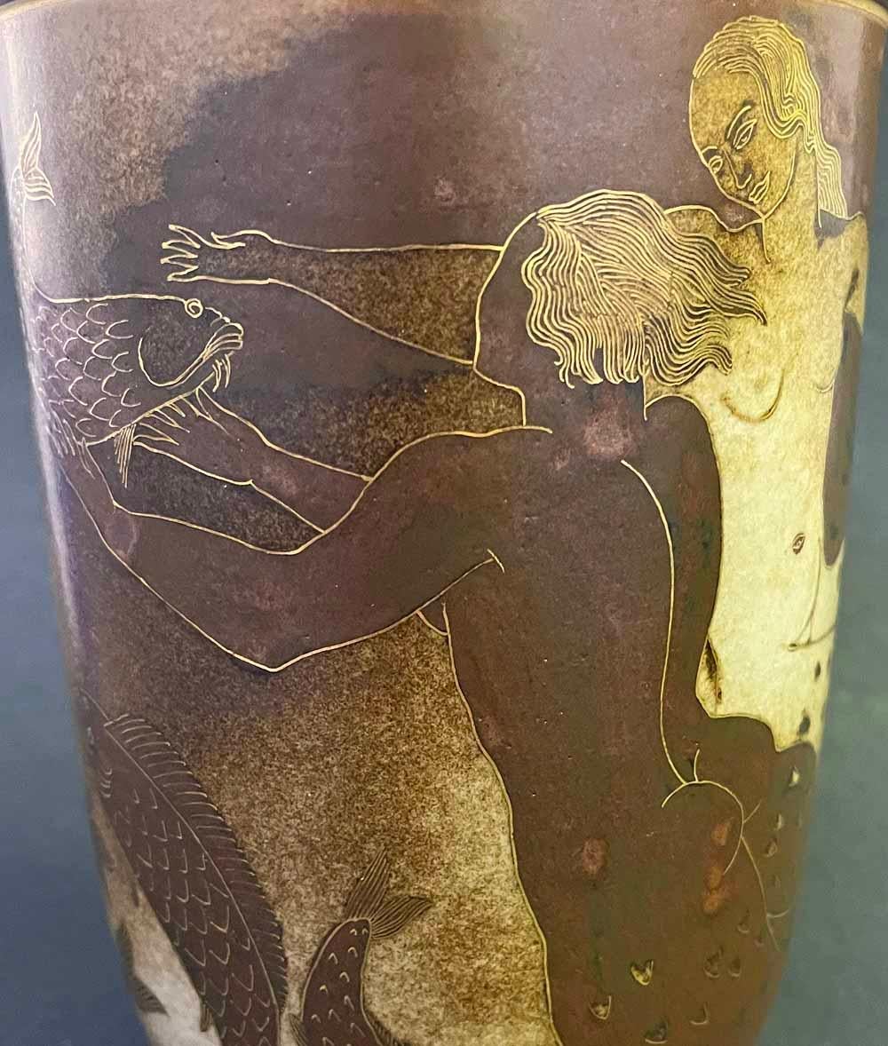 Vase Art Déco insolite et sensuel Flambe 