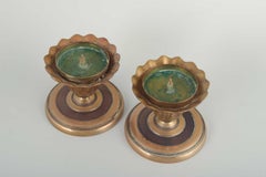 CAWA, Dänemark. Paar Kerzenständer aus Messing. Art Deco-Stil, 1940er Jahre.