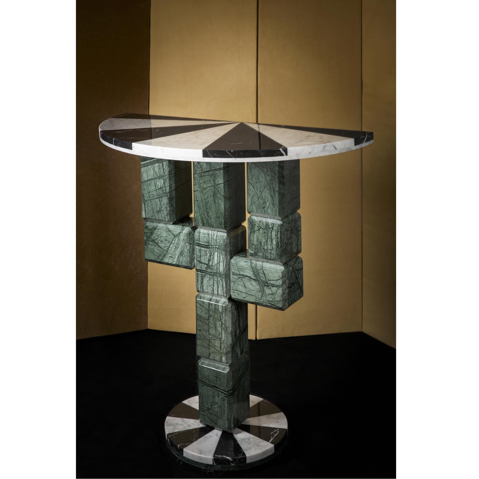 Italian Caxus Marble Side Table by Federico Sigali