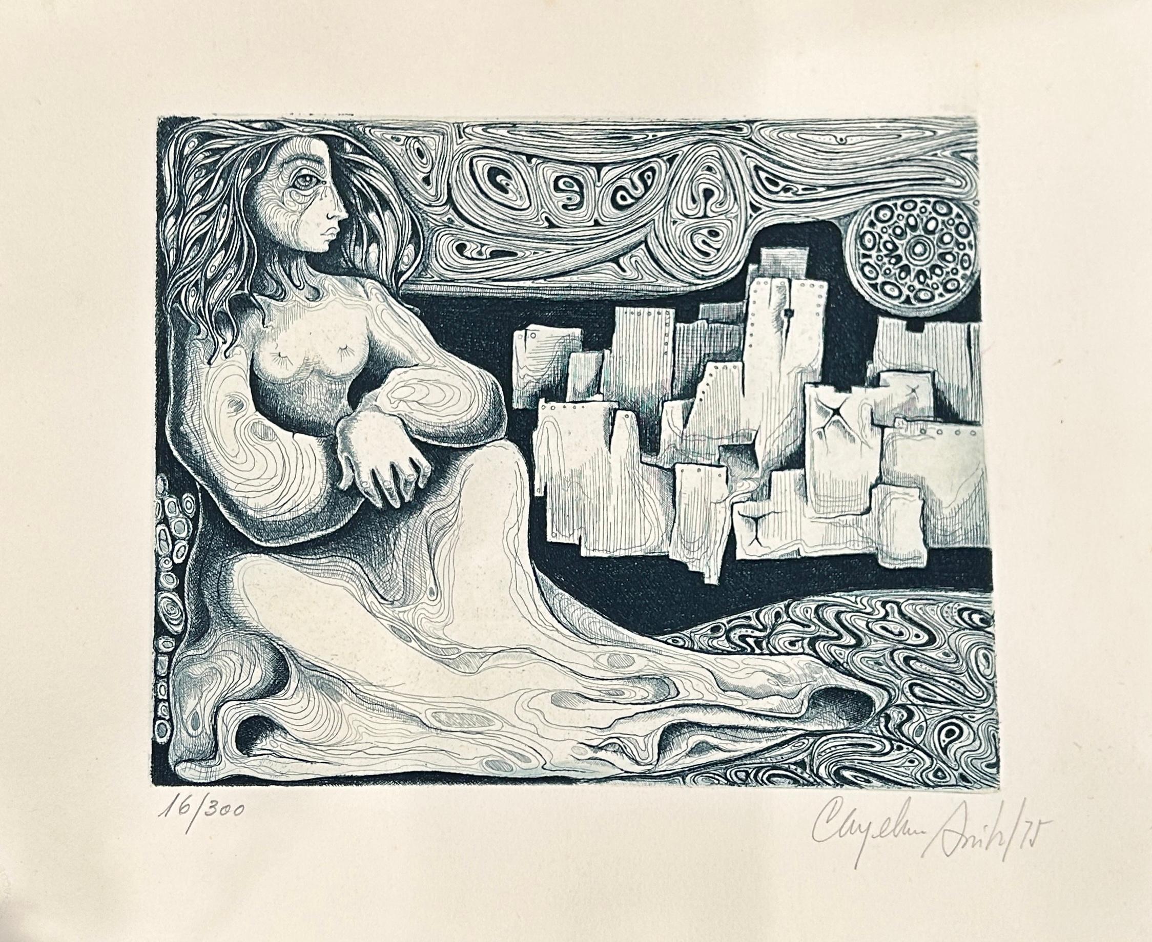 Abstract Print di Cayetano Anibal - Aquafuerte