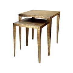 Cayman Brass Set of 2 Side Table