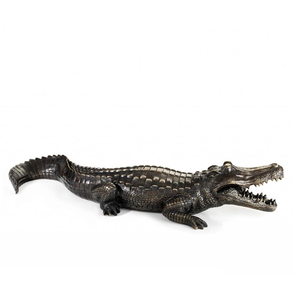 Scultura Cayman Bronzed all in solid 
in ottone con finitura bronzata.