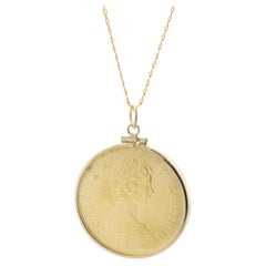 Cayman Islands Coin on 18 Karat Yellow Gold Chain