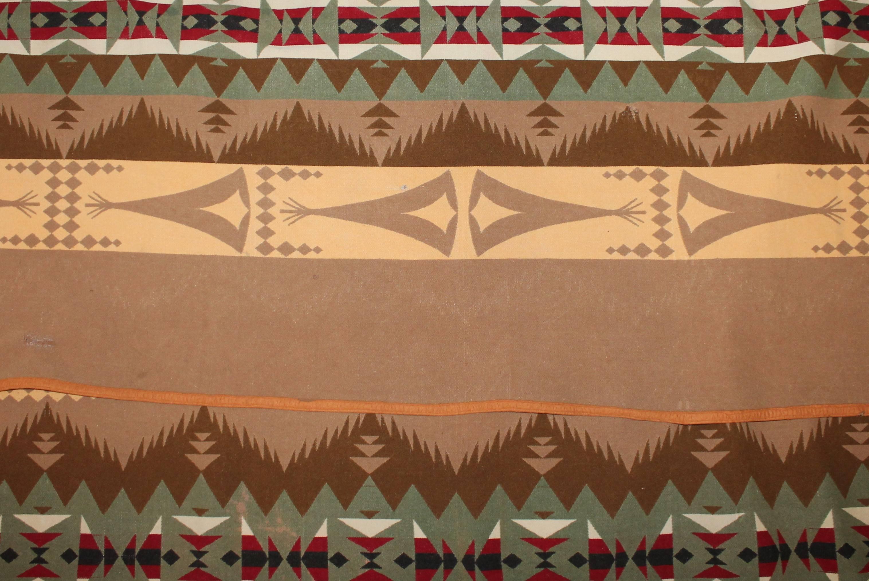 Cayuse Tee Pee Pendleton Indian Blanket 2