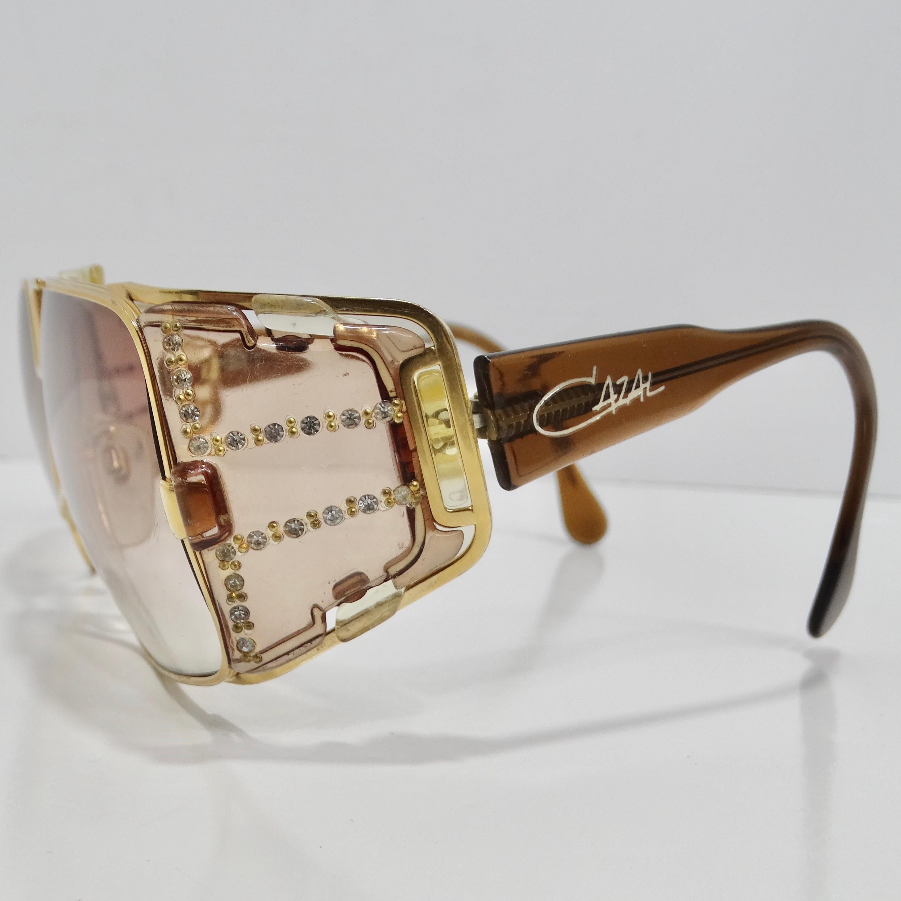 Cazal 1980s 951 Gold Tone Sunglasses For Sale 3