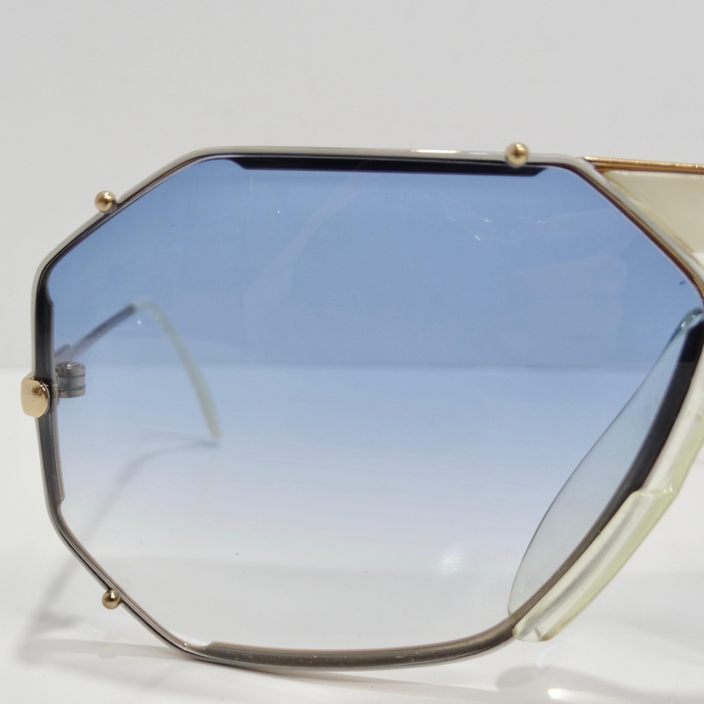 Cazal 951 Blaue Gradient-Sonnenbrille 1980er Jahre im Zustand „Gut“ im Angebot in Scottsdale, AZ
