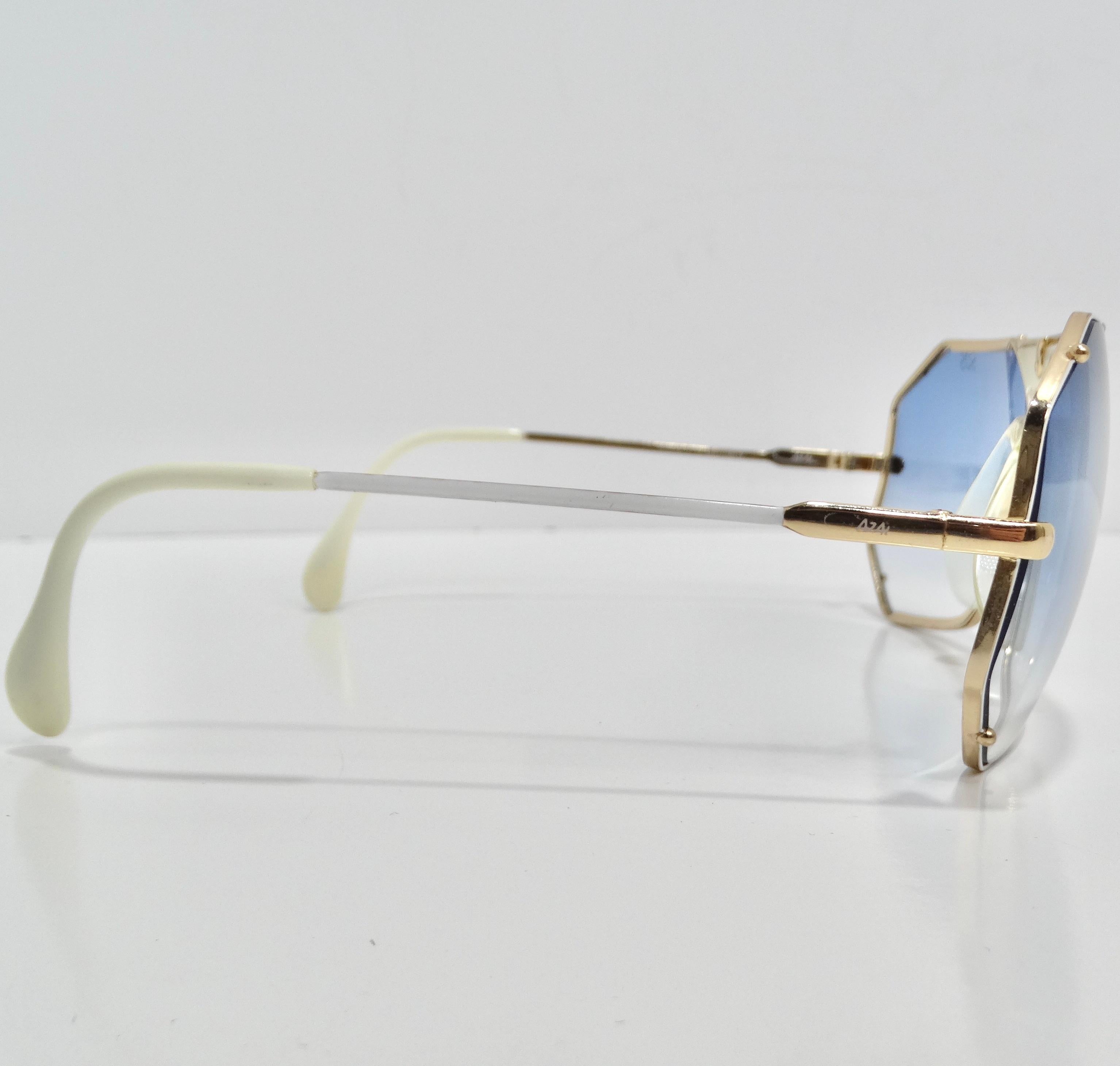 Cazal 951 Blaue Gradient-Sonnenbrille 1980er Jahre für Damen oder Herren im Angebot