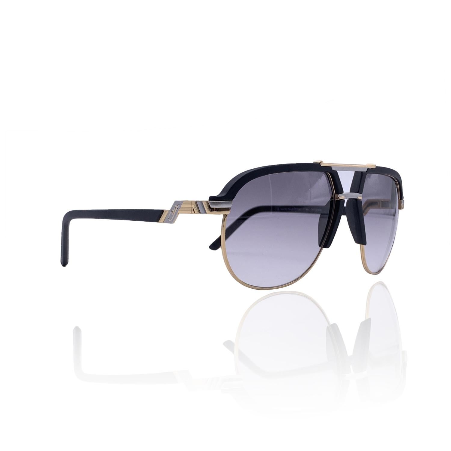 Cazal Black Aviator Sunglasses Mod.9085 Col. 002 61/17 140 mm In Excellent Condition For Sale In Rome, Rome