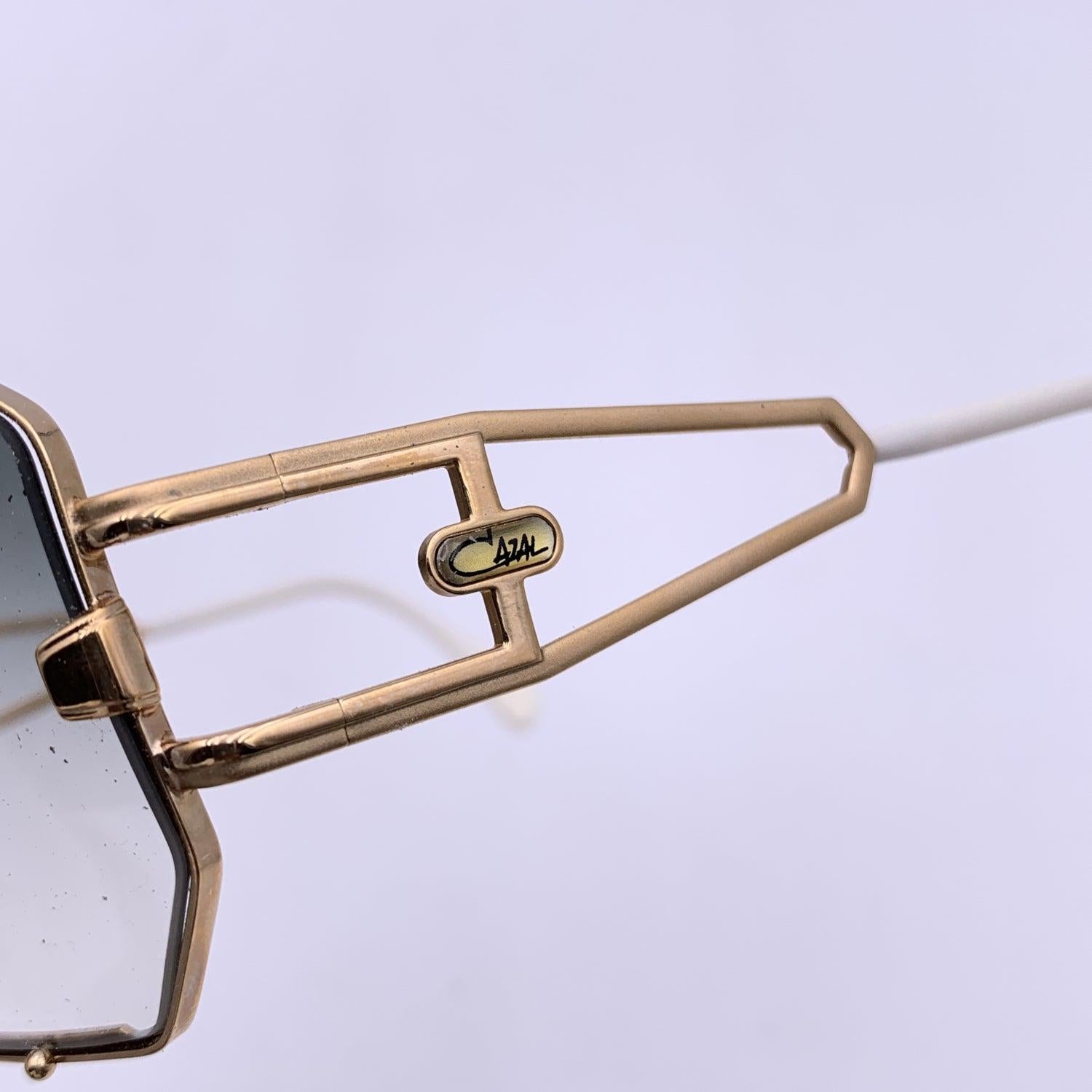 Cazal Gold Metal Sunglasses Mod. 904 Col 97 125 mm with Extra Lens In Excellent Condition In Rome, Rome