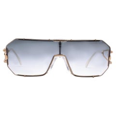 Cazal Gafas de Sol de Metal Dorado Mod. 904 Col 97 125 mm con lente adicional
