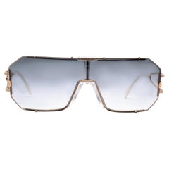 Cazal Gold Metall-Sonnenbrille Mod. 904 Col 97 125 mm mit Extra-Leuchte