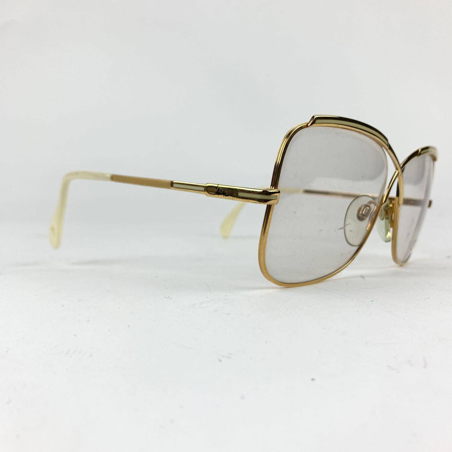 Beige Cazal Vintage Eyeglasses 224 Ivory 57/14 130 mm West Germany