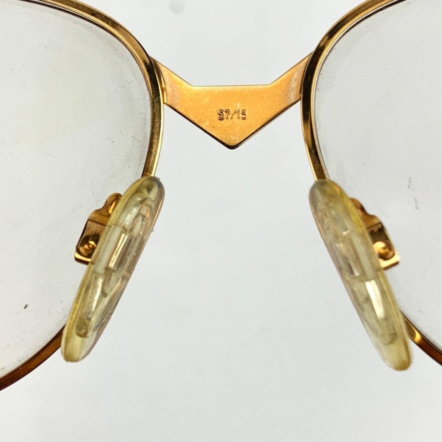 Cazal Vintage Gold Eyeglasses 236 57/15 125 mm West Germany 1