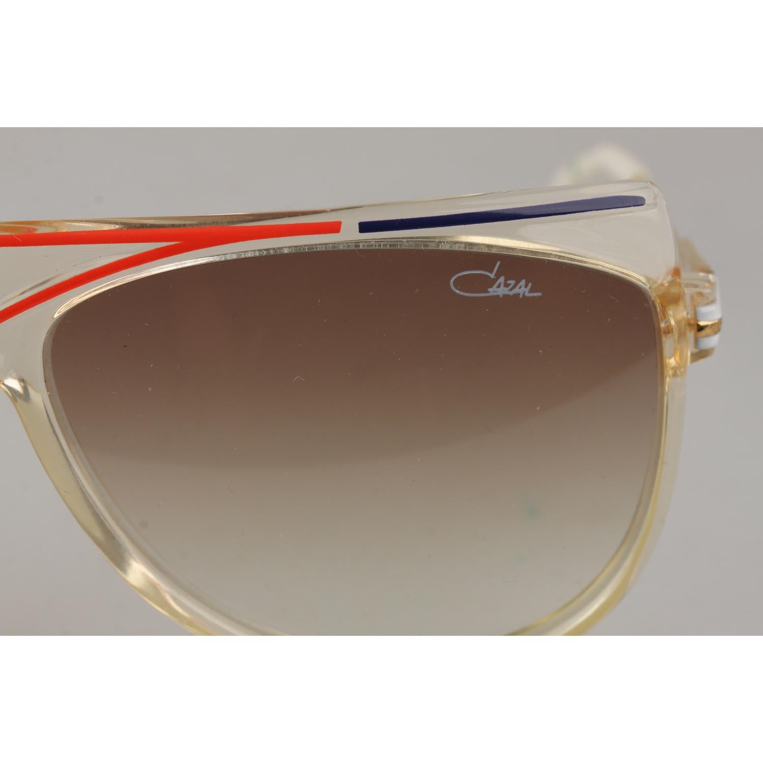 Brown Cazal Vintage Rare Unisex Large Sunglasses Mod. 355 Original Lens 65mm