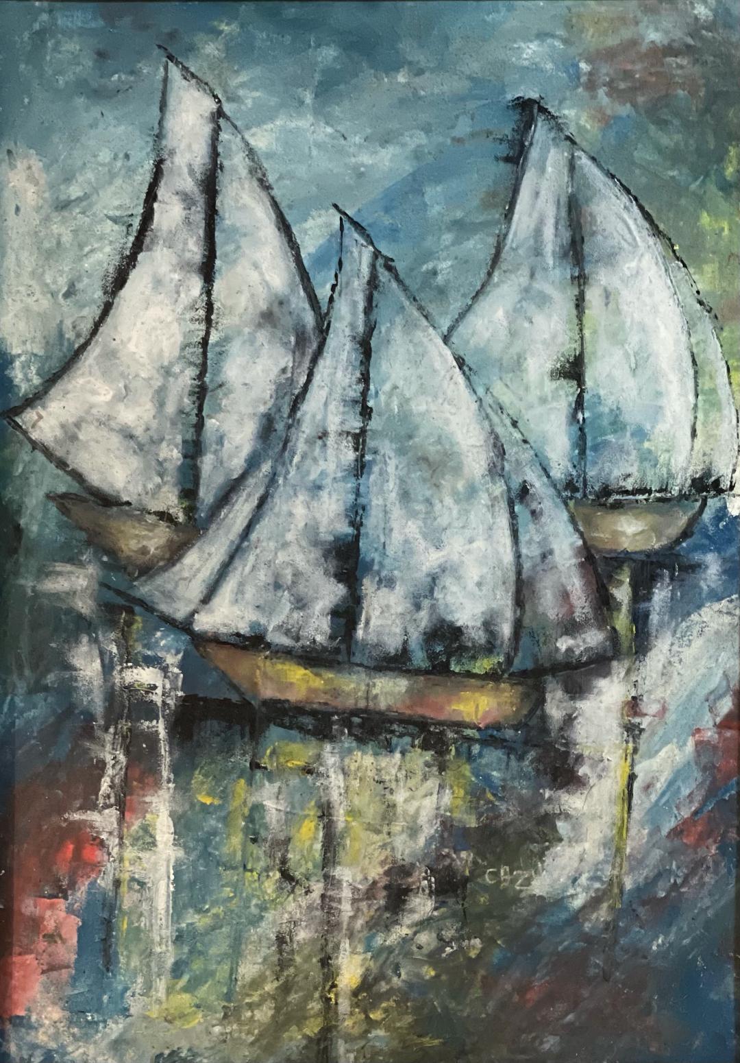 Three Boats - Art by CAZIL