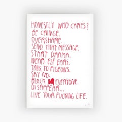 Honestly Who Cares - Limited Edition CB Hoyo Print Artwork - Contemporary Art