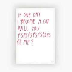 If I Become A Cat - Limited Edition CB Hoyo Print Artwork - Contemporary Art