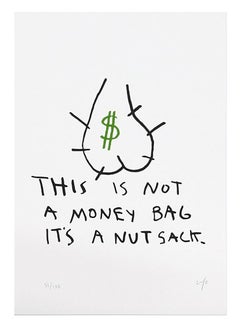 Testicles Framed Screen Print, Hand Signed, Street Art, 2018