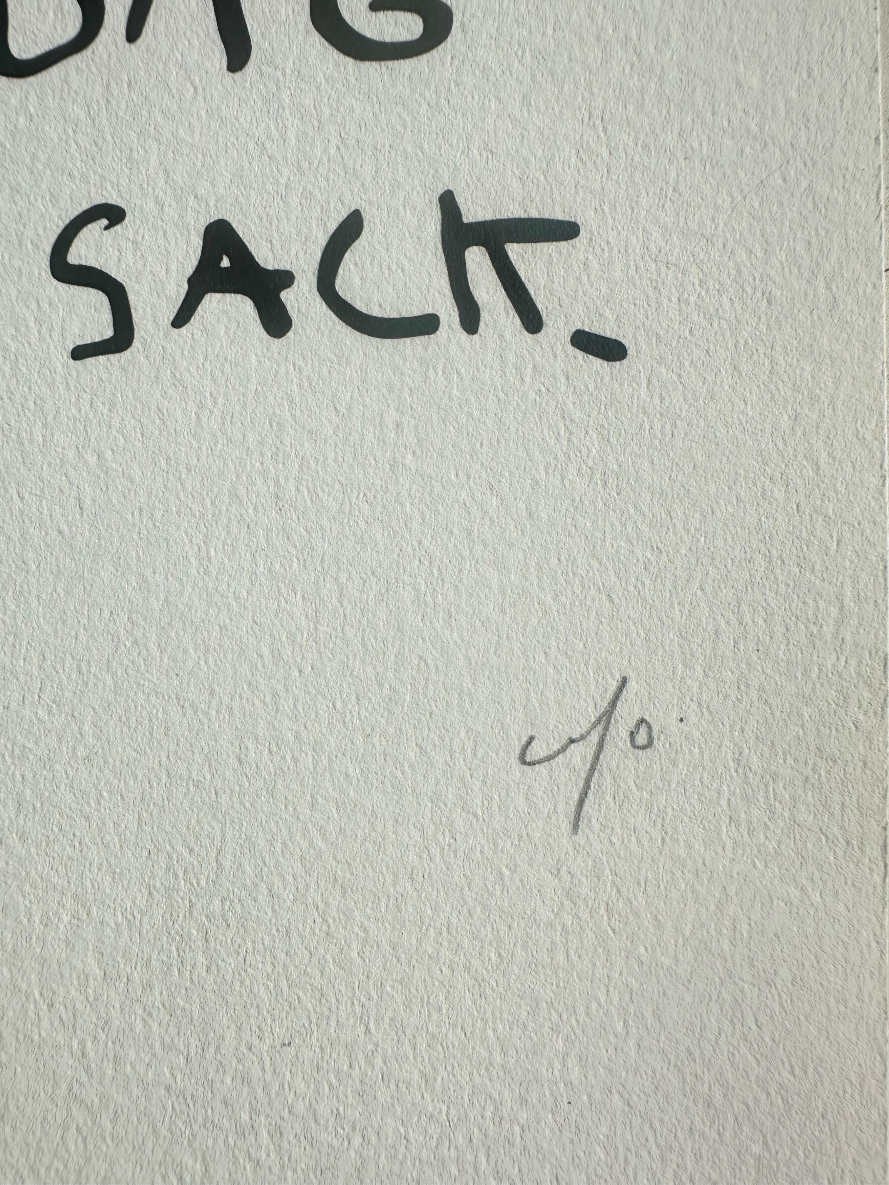Testicles (Matt Zingler Charity Release) - Gray Figurative Print by CB Hoyo