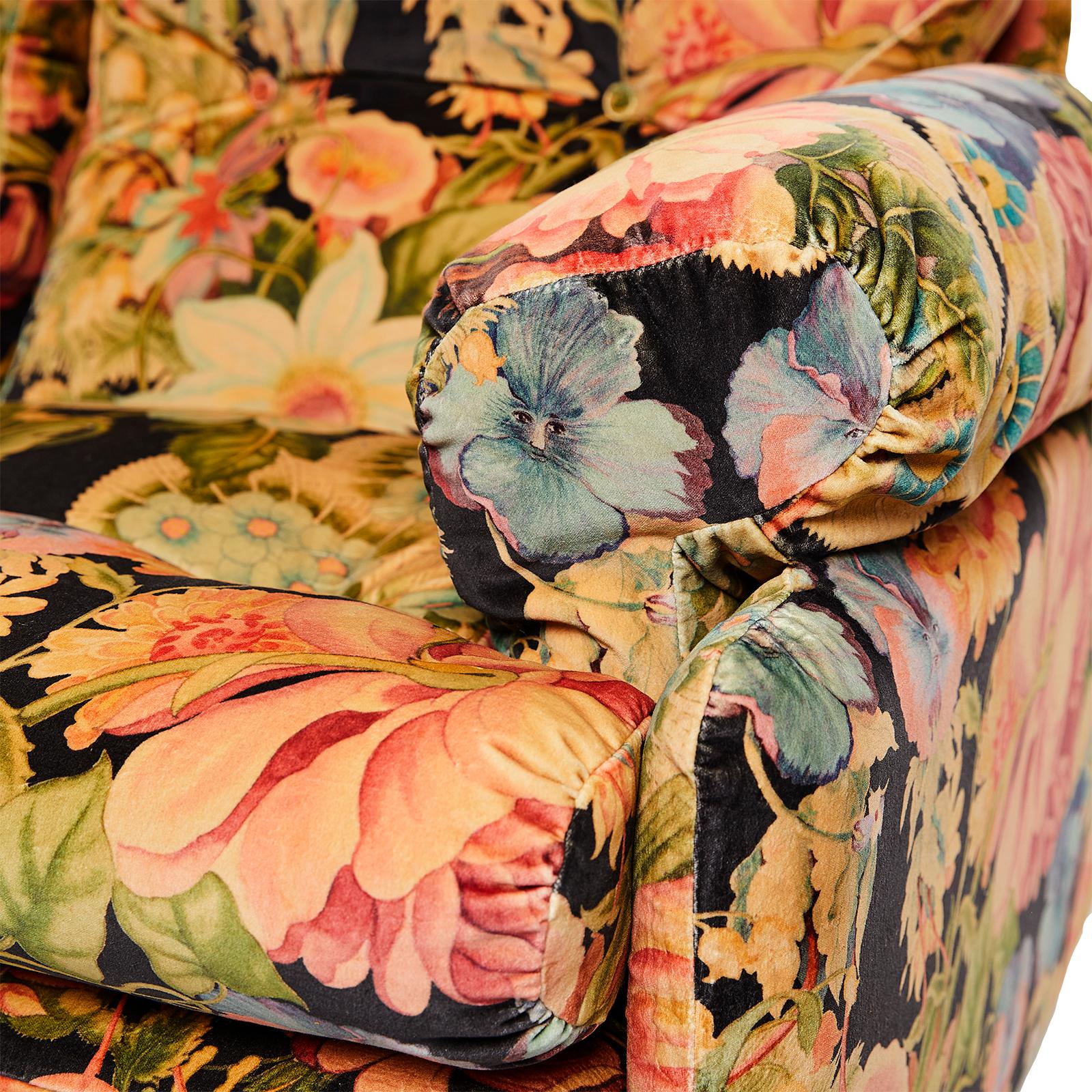 how to style vintage floral couch