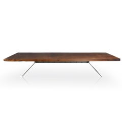 CB Metal and Claro Walnut Rectangle Table by Autonomous Furniture