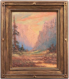 'Sunset Over El Capitan', American Impressionism, Yosemite, California Landscape