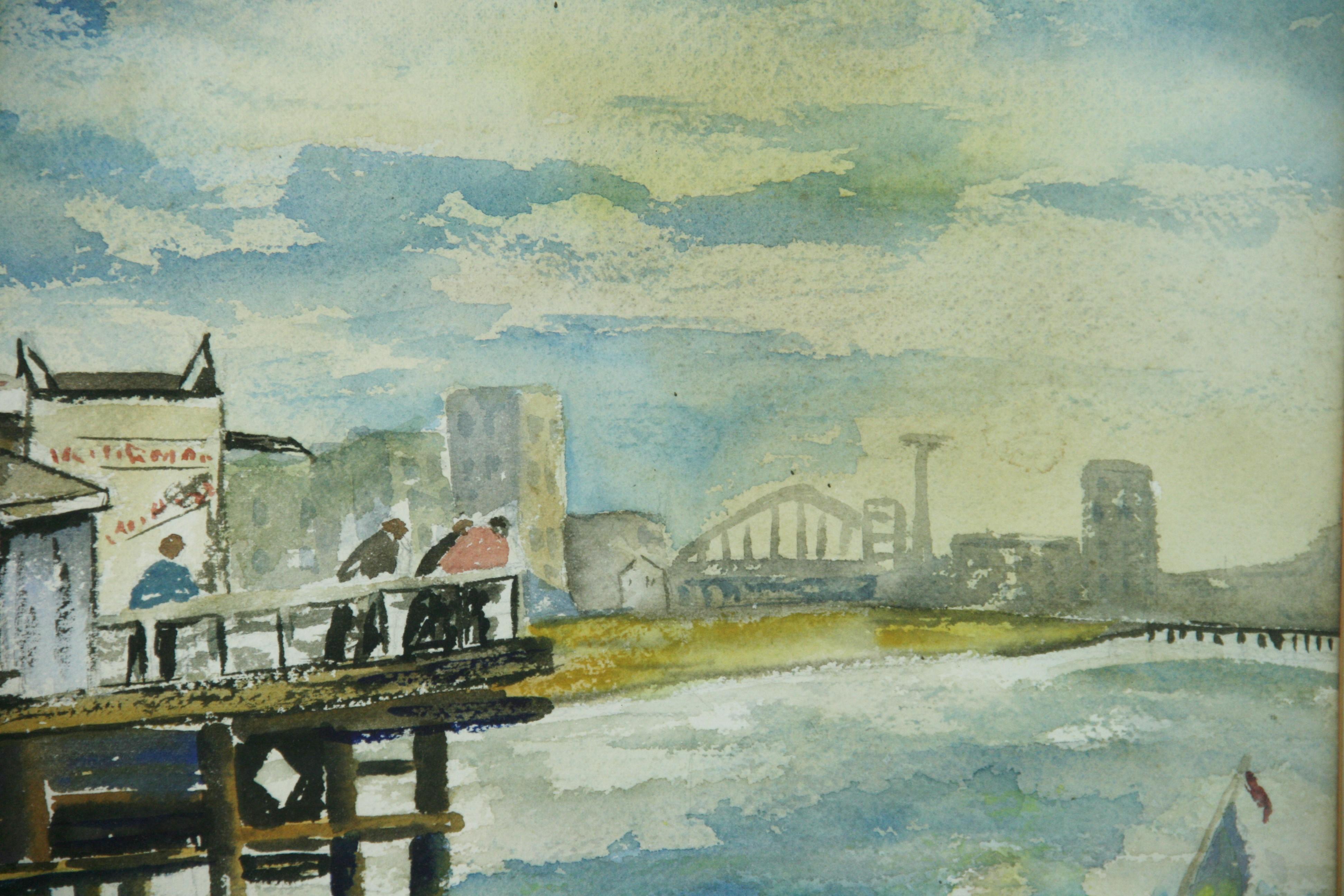 Antikes San Francisco Fishermans Warf von C.B.Wasner im Angebot 2