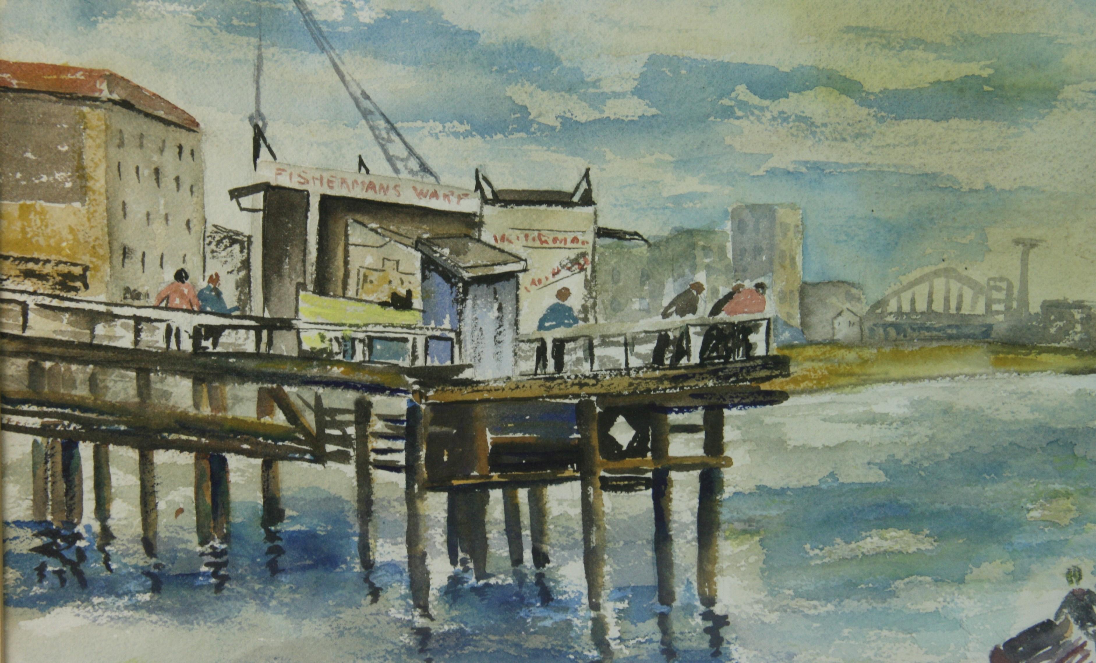 Antikes San Francisco Fishermans Warf von C.B.Wasner im Angebot 5