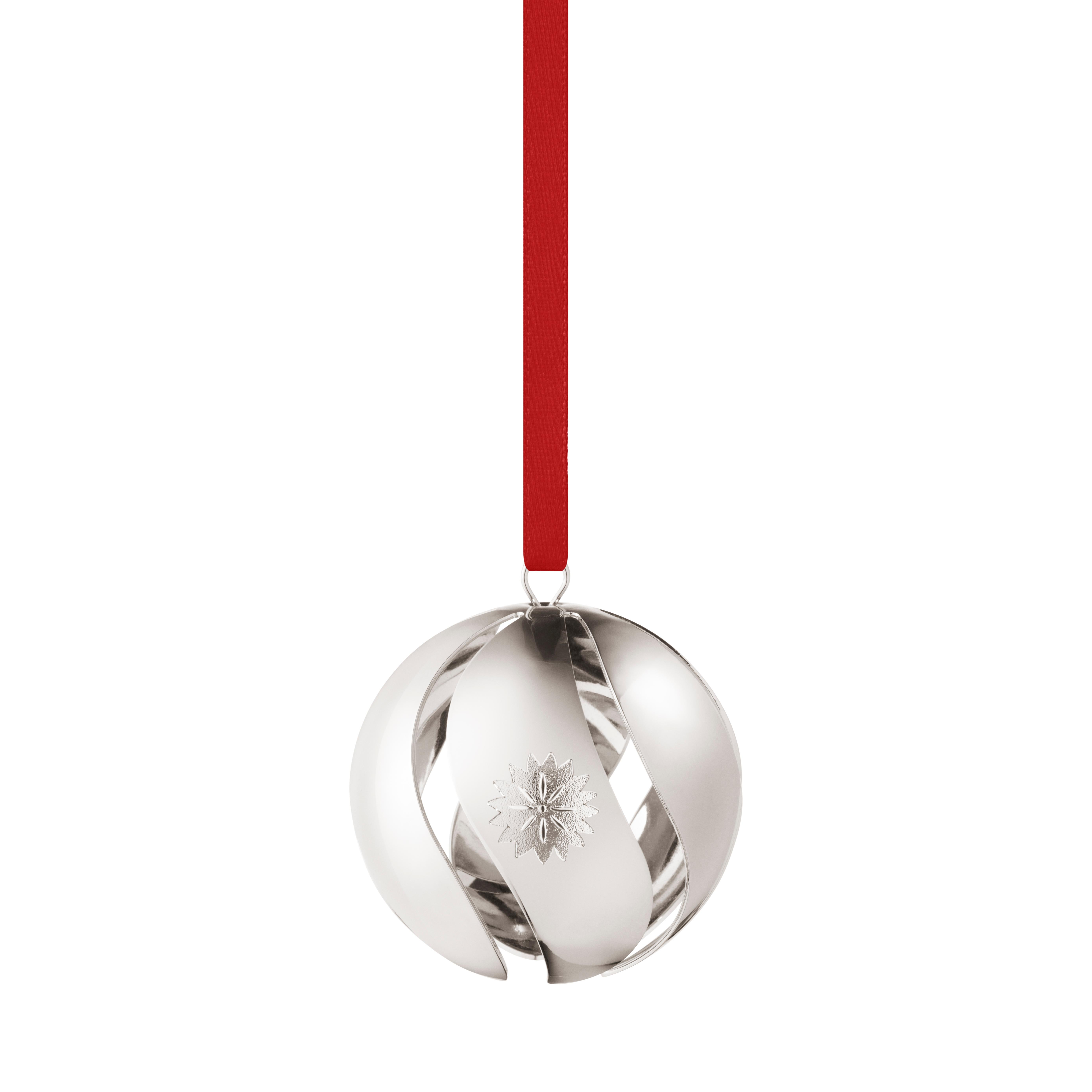 2020 Christmas Ball, palladium plated brass
